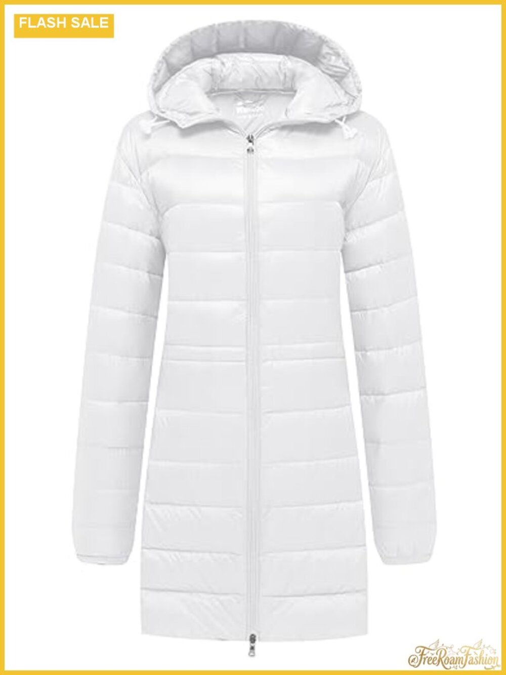 Women's Quilted Puffer Coat Hooded Lightweight Winter Jacket